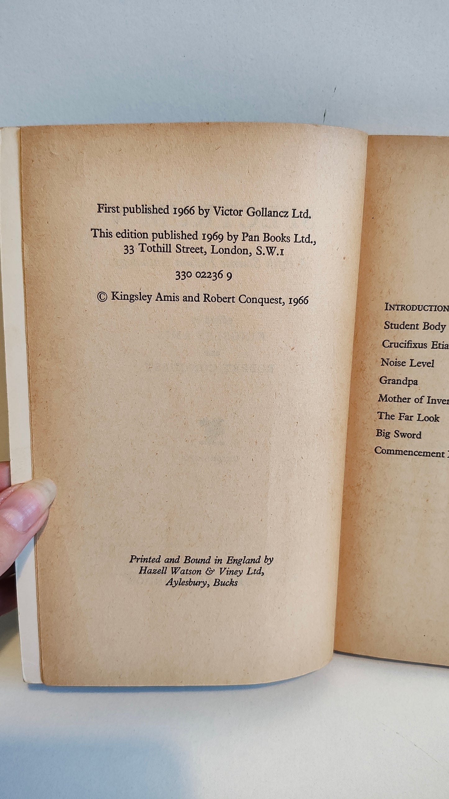 Spectrum V Selected by Kingsley Amis (1966) Pan Science Fiction