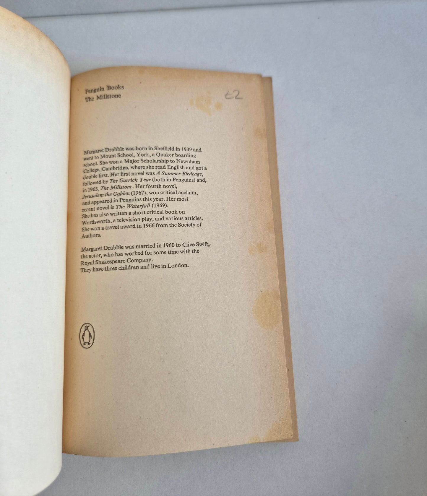 The Millstone by Margaret Drabble (1971)