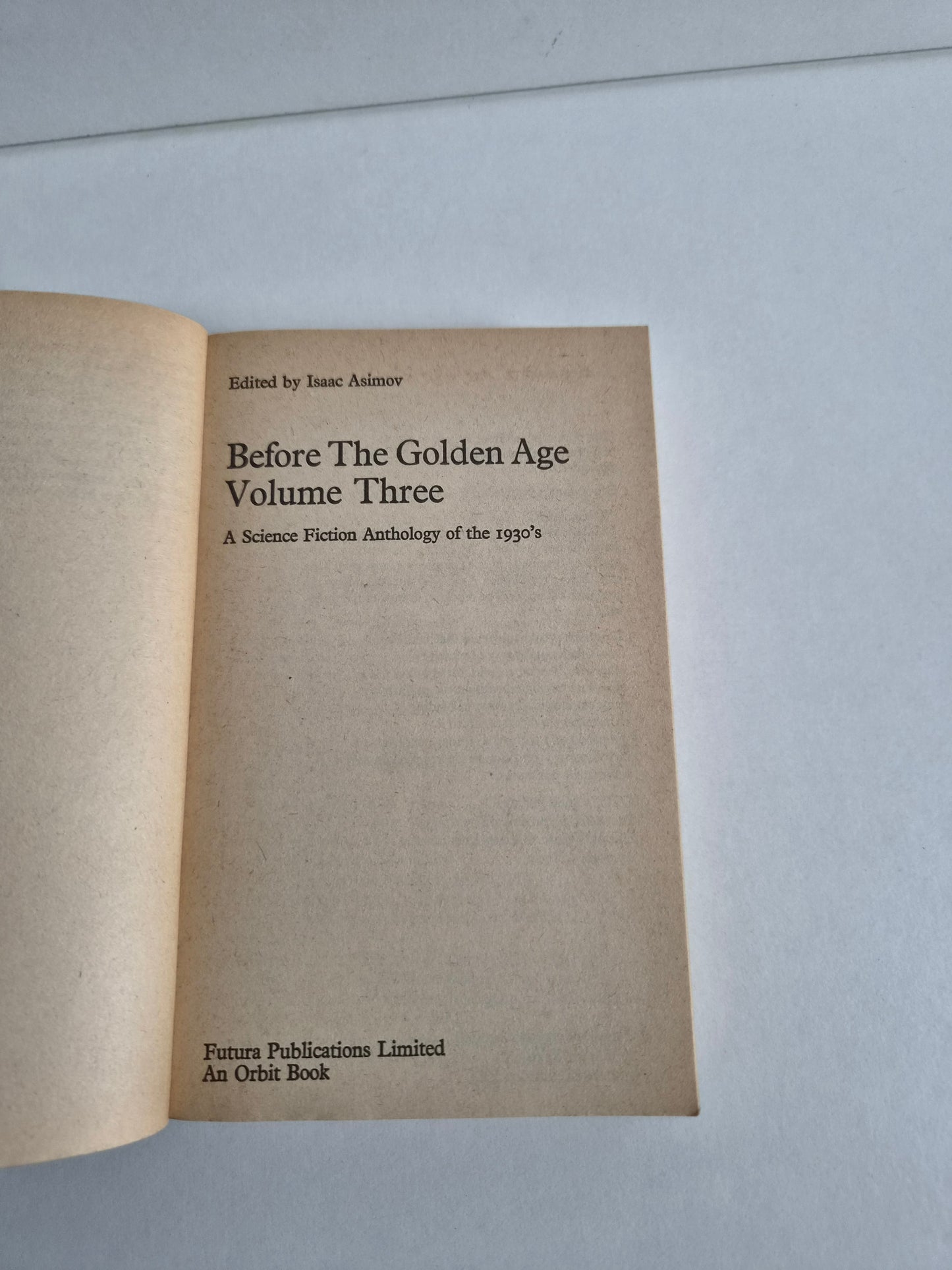 Before the Golden Age 3 edited by Isaac Asimov (1975)
