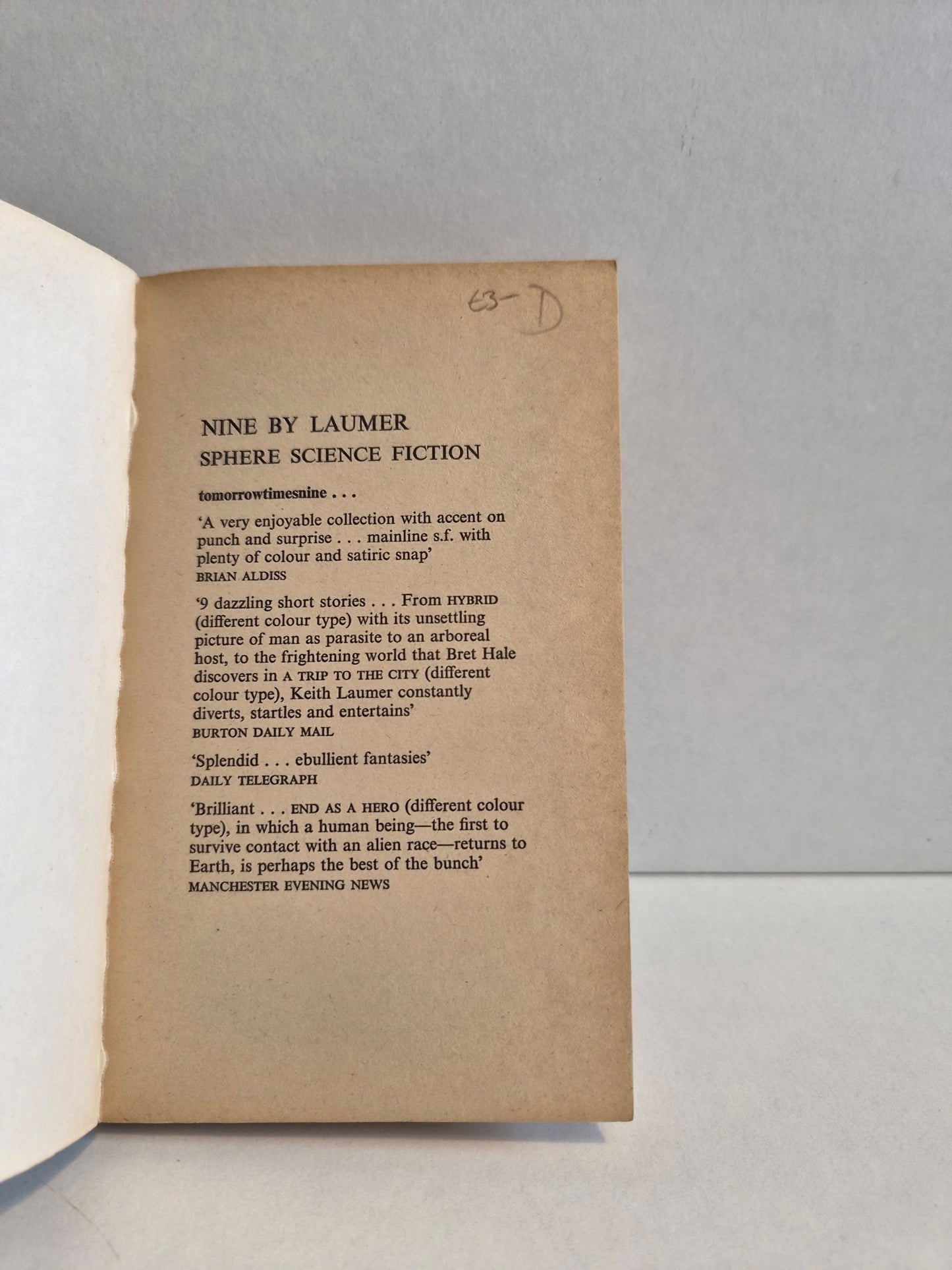 Nine by Laumer by Keith Laumer (1970)