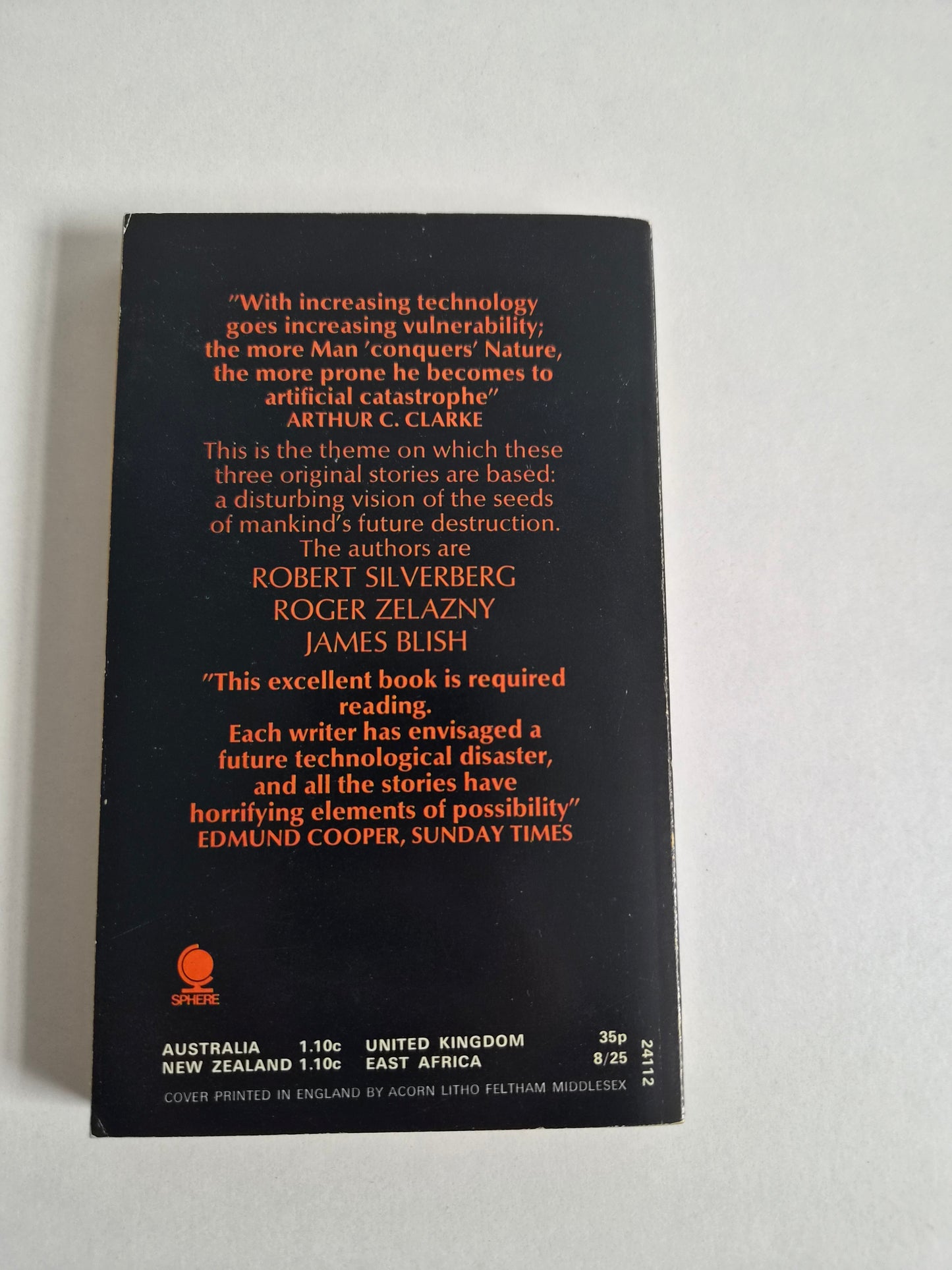3 From Tomorrow edited by Arthur C Clarke (1972)