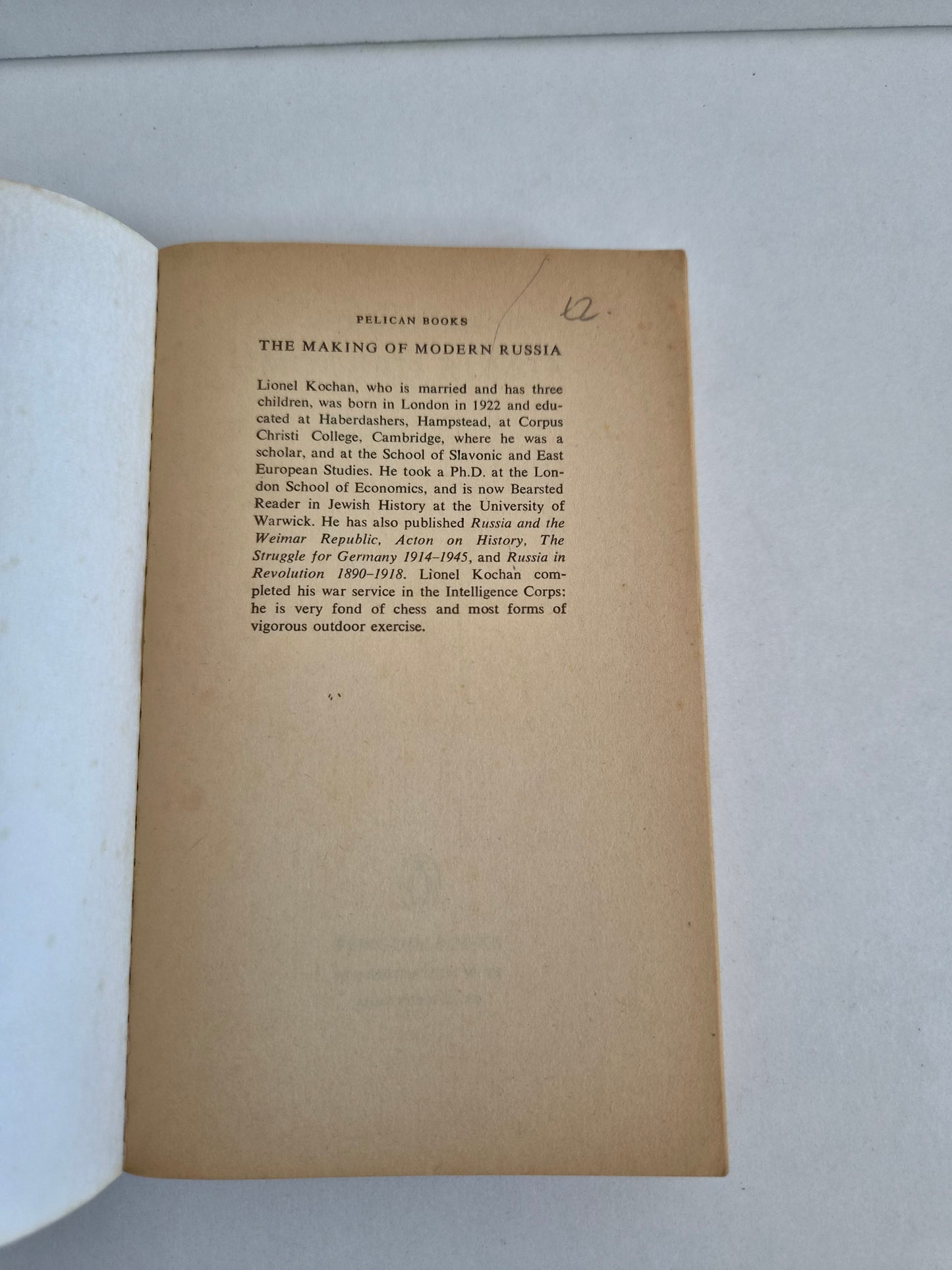 The Making of Modern Russia by Lionel Kochan (1974)