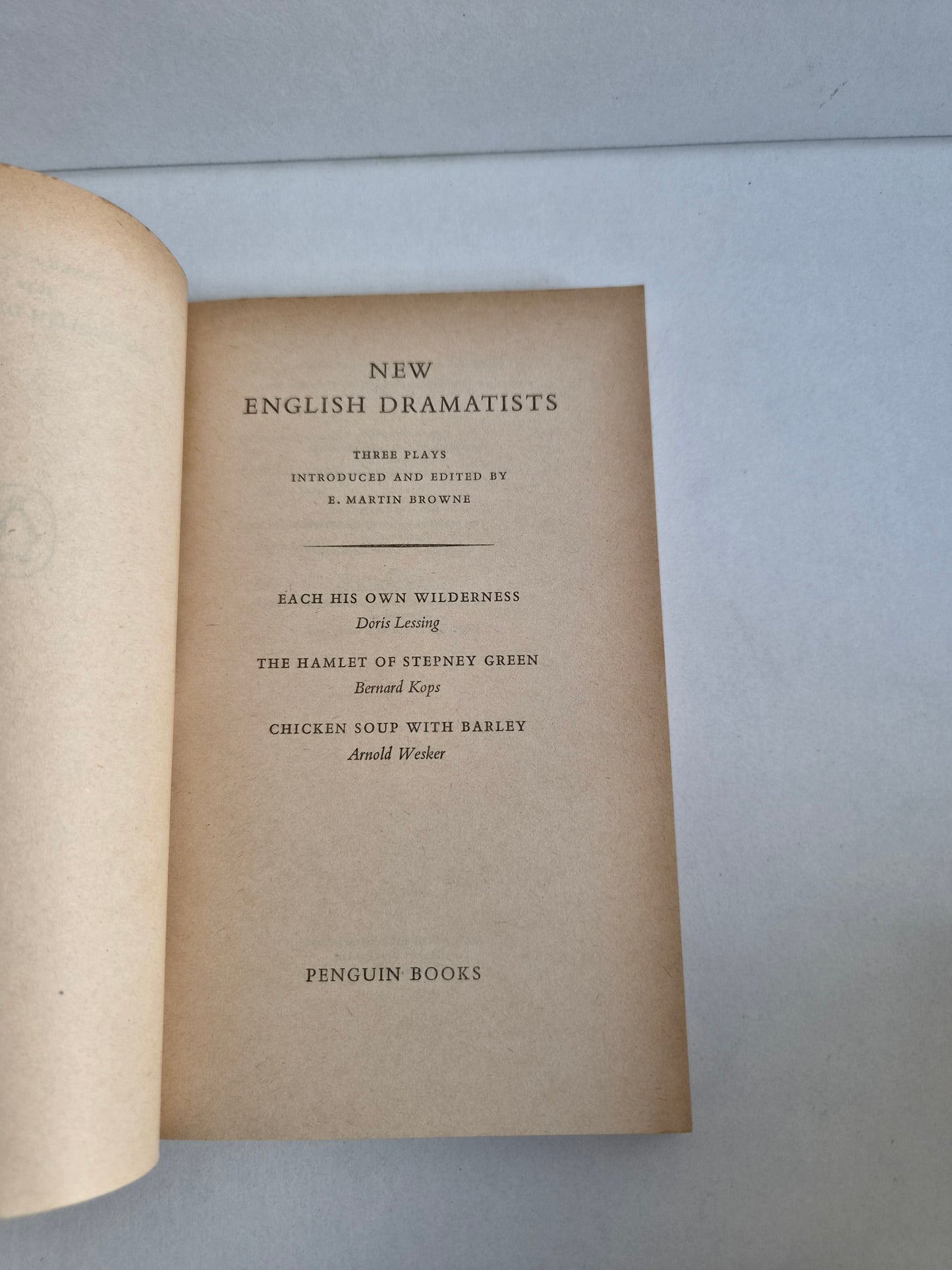 Penguin Plays New English Dramatists 1 (1960)