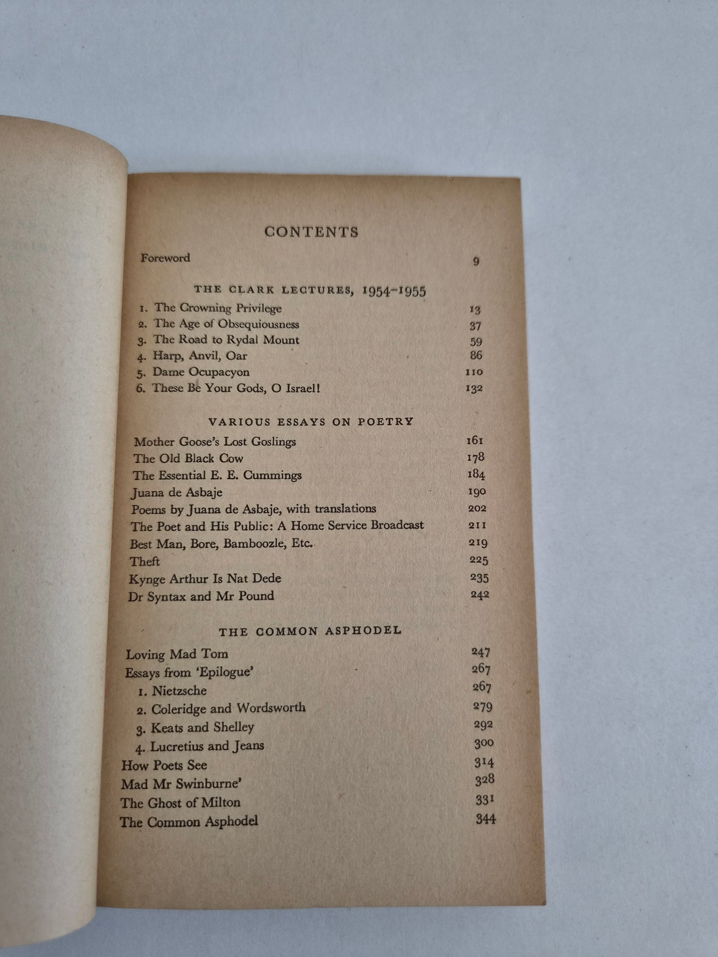 The Crowning Privilege by Robert Graves (1959)