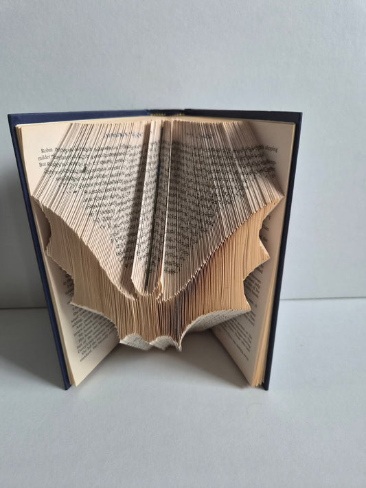 Folded Book Art Bat (Blue Cover)