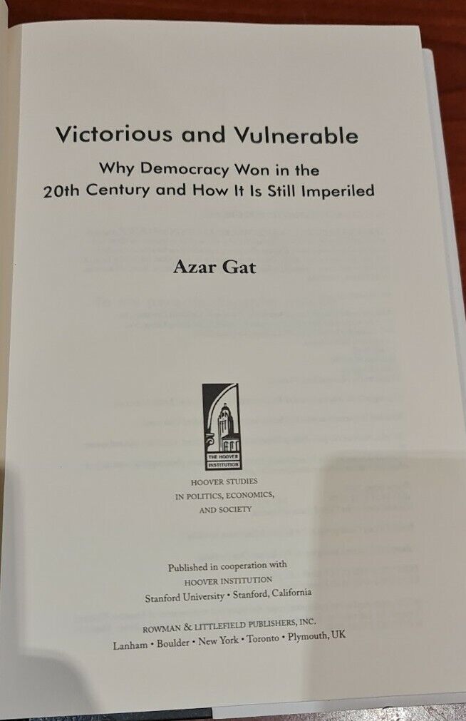 SIGNED - Victorious and Vulnerable by Azar Gat
