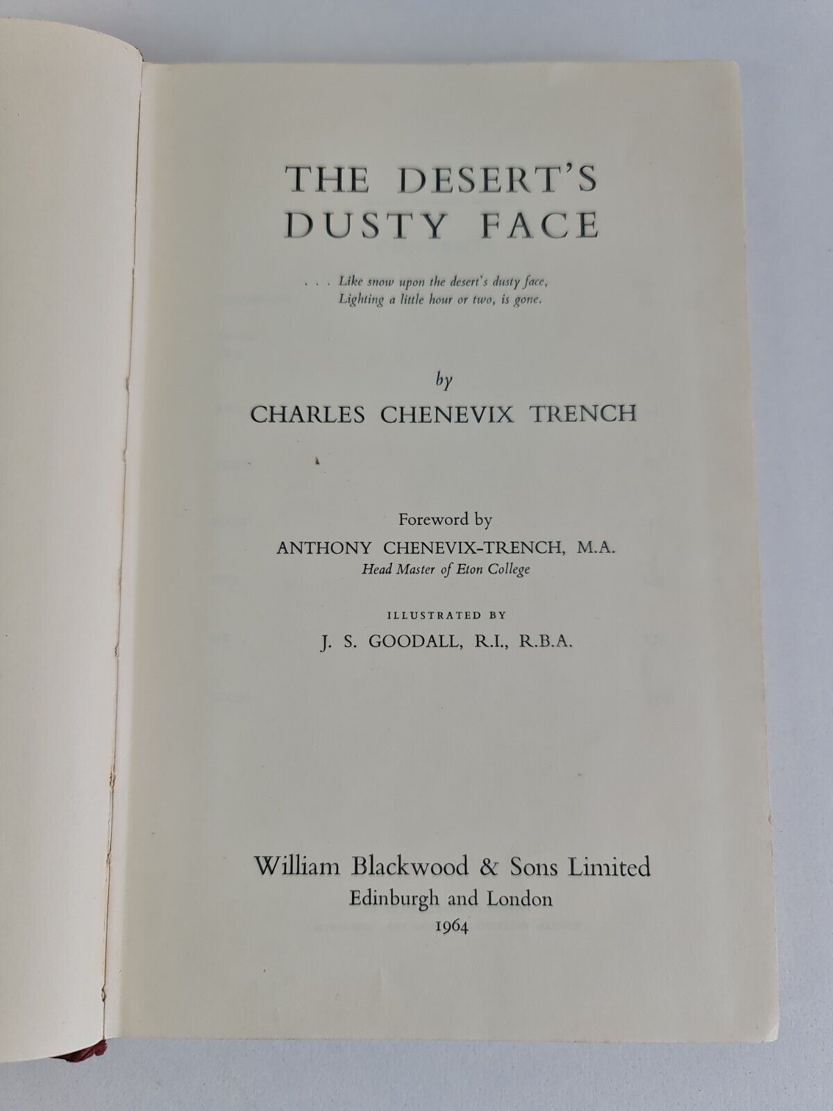The Desert's Dusty Face by Charles C Trench (1964)