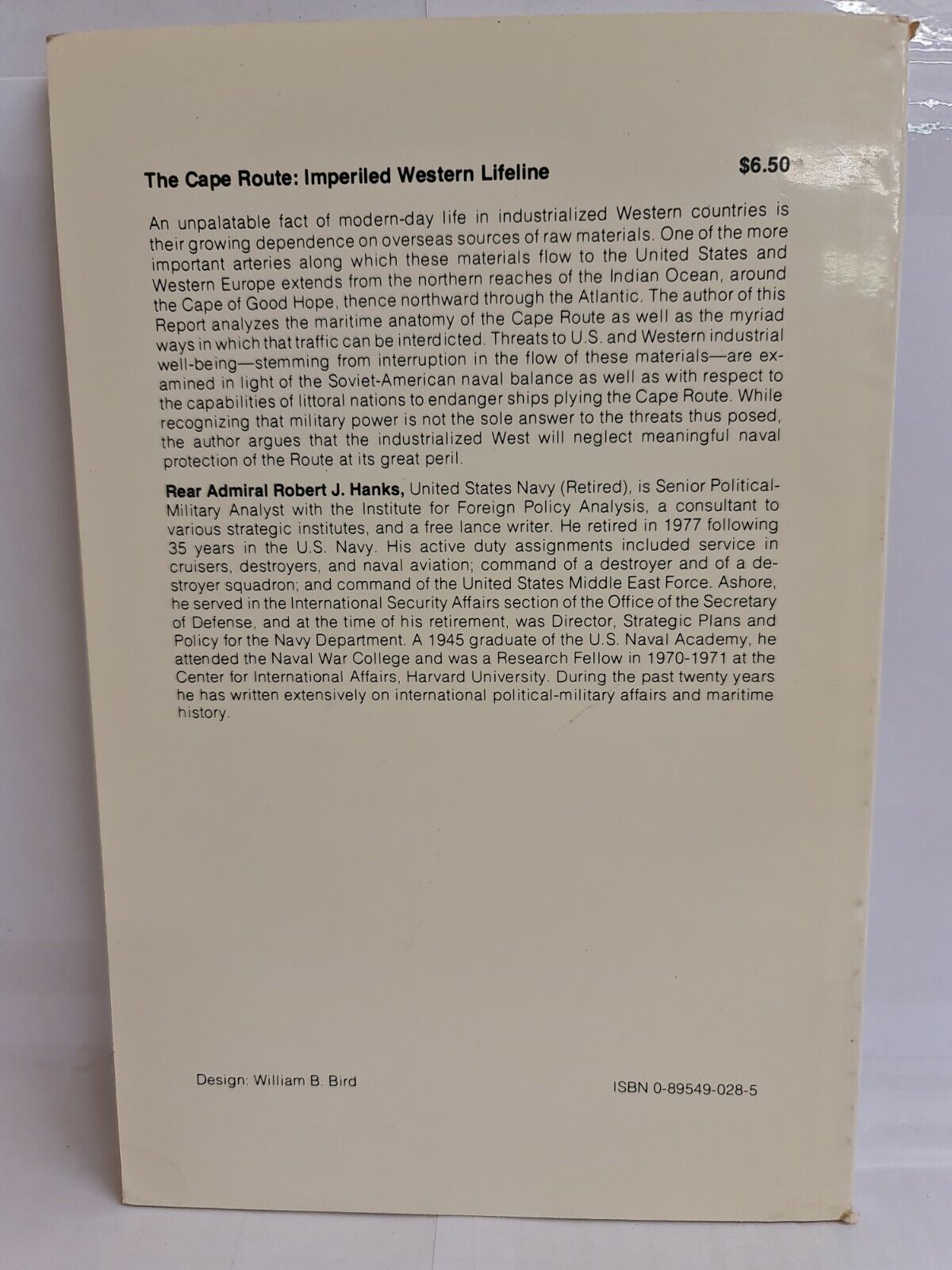 The Cape Route: Imperiled Western Lifeline by Robert Hanks (1981)