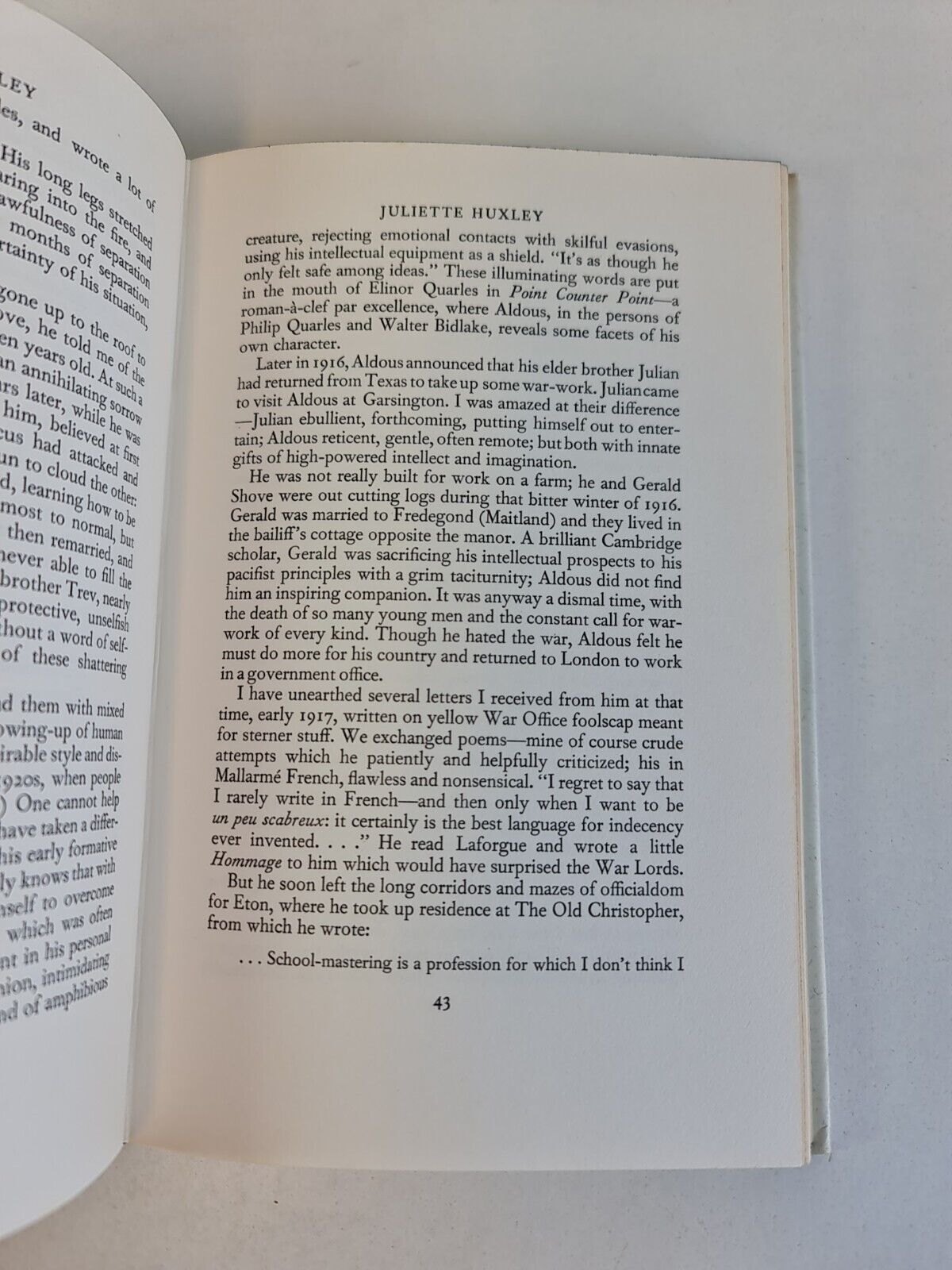 Aldous Huxley, 1894-1963: A Memorial Volume by Julian Huxley (1965)