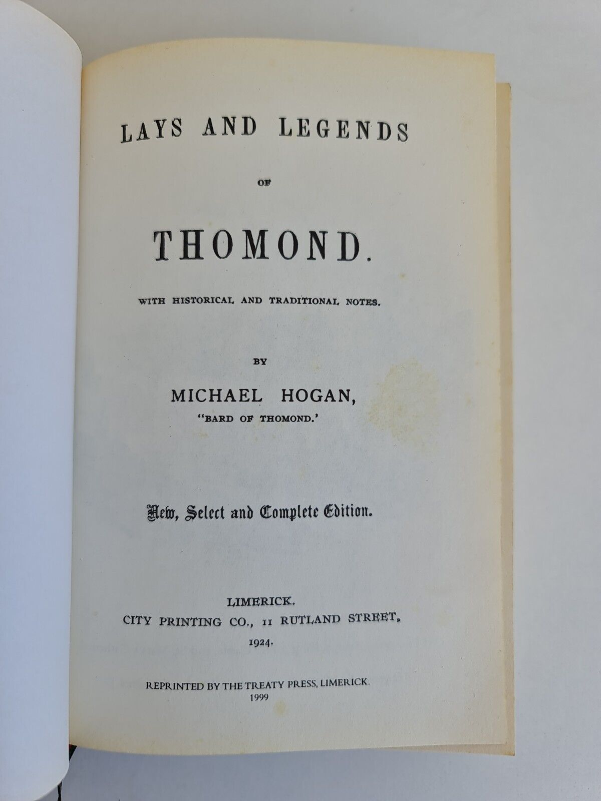 Lays and Legends of Thomond by Michael Hogan (1999)