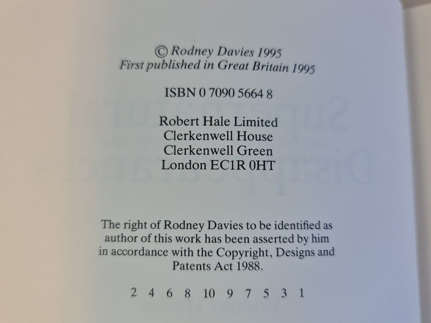 Supernatural Disappearances by Rodney Davies (1995)