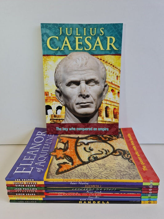 Bundle 10x Educational Biography of Famous Peeople - Caeser, Newton, Danghi, etc
