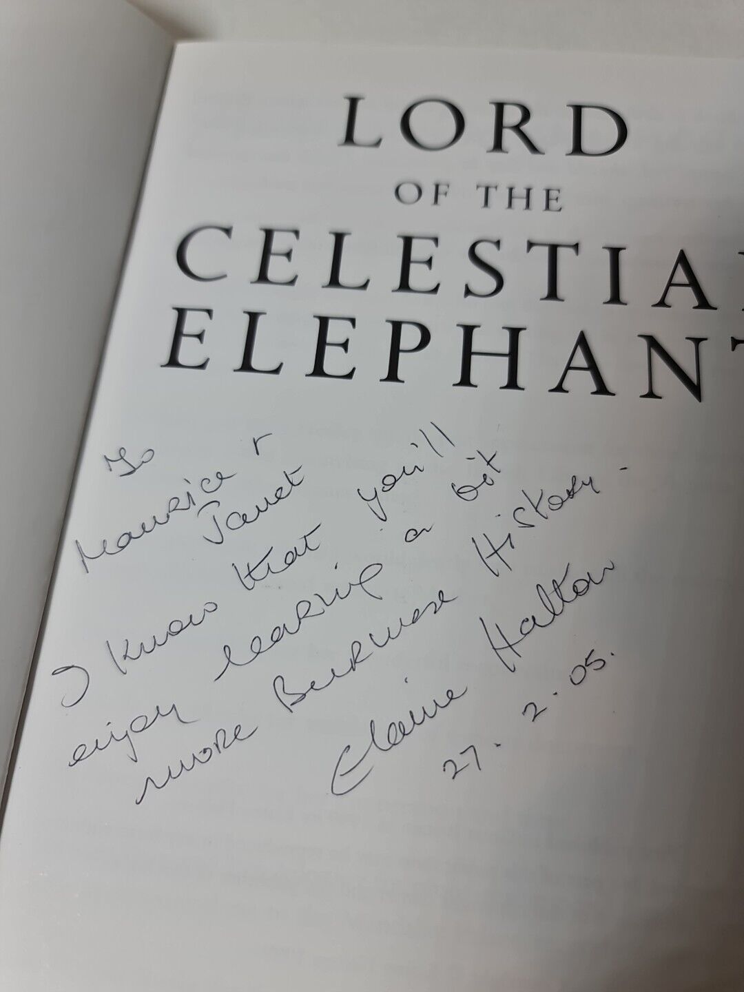 SIGNED Lord of the Celestial Elephant by Elaine Halton (1999)
