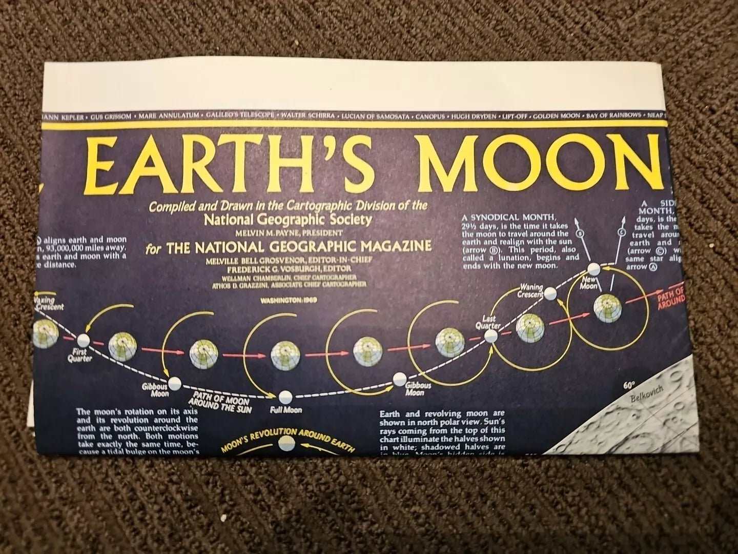 National Geographic Map - The Earth's Moon (1969)