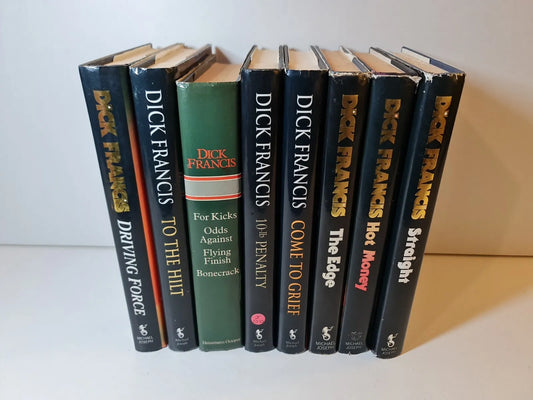 Bundle of 8 Dick Francis Books - Hardcover - Hot Money / Straight / Edge / etc