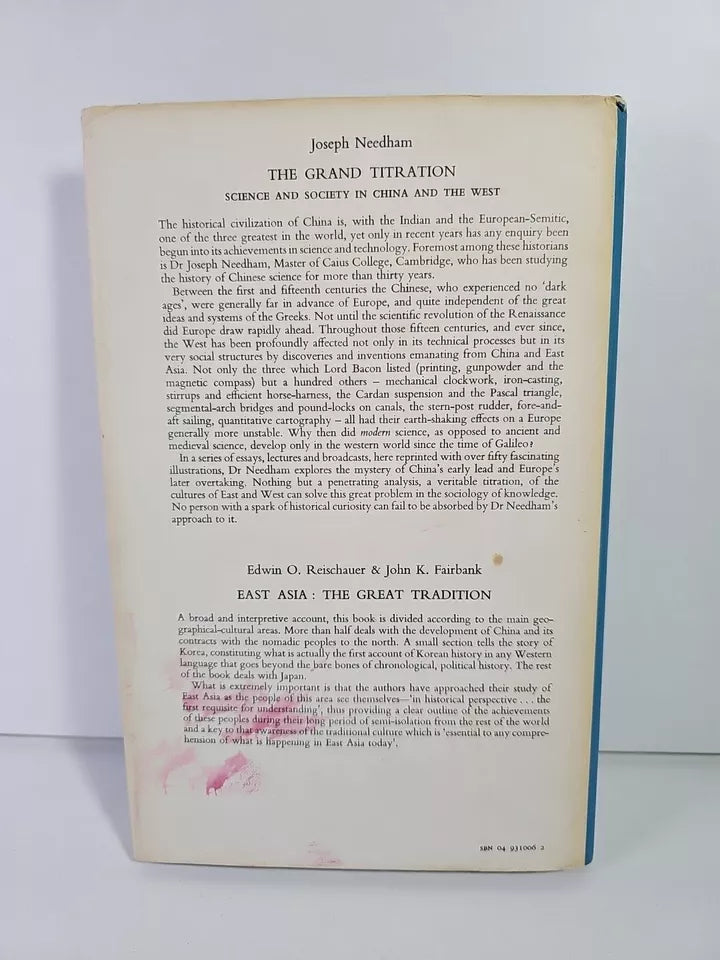 Within the Four Seas: Dialogue of East and West by Joseph Needham (1969)