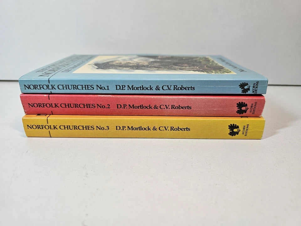 The Popular Guide to Norfolk Churches in 3 volumes by D P Mortlock (1980s)