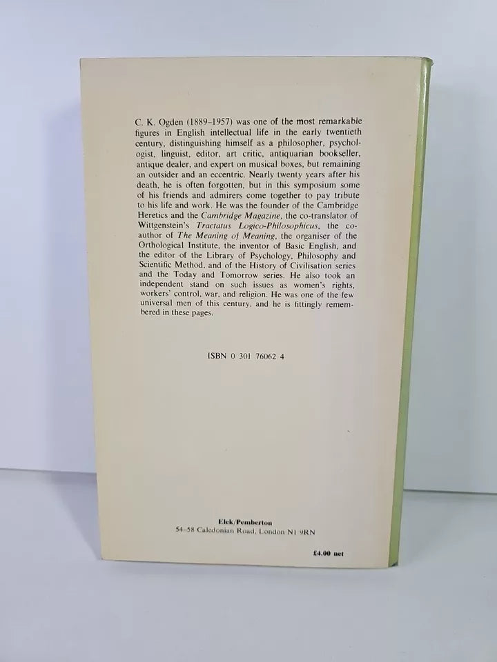 C.K. Ogden: A Collective Memoir (1977)