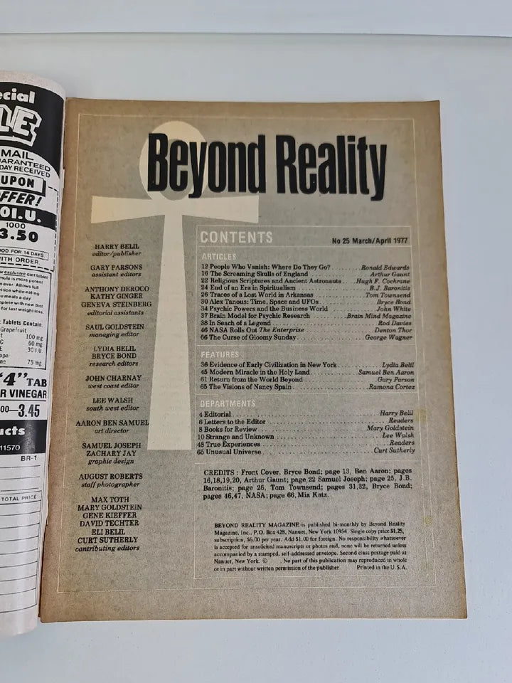 Beyond Reality Magazine - UFOs ESP Psychic Phenomena (March 1977)