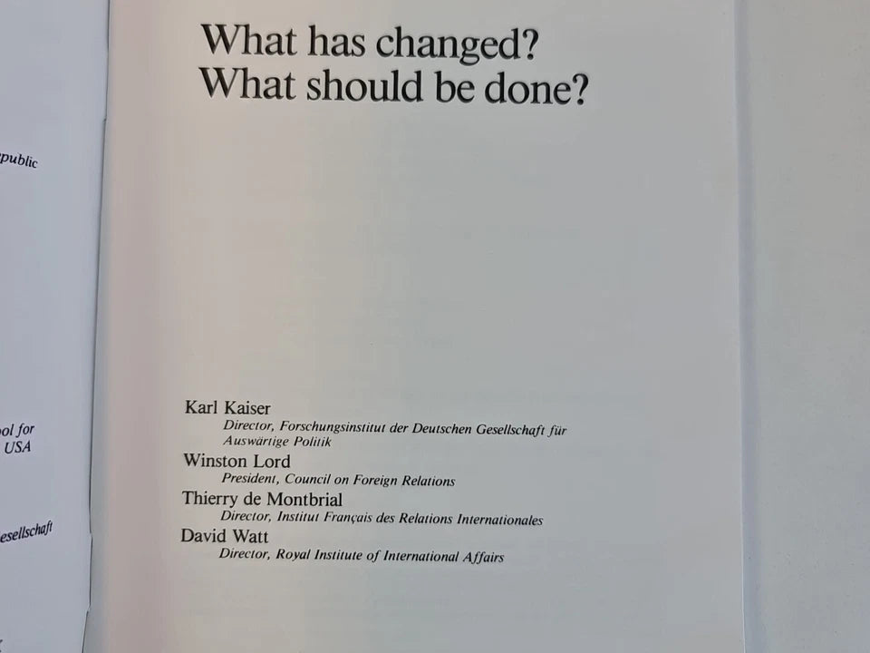 Western Security: What Has Changed? What Should Be Done? by Karl Kaiser (1981)