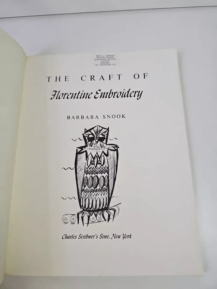 Craft of Florentine Embroidery by Barbara Snook (1974)