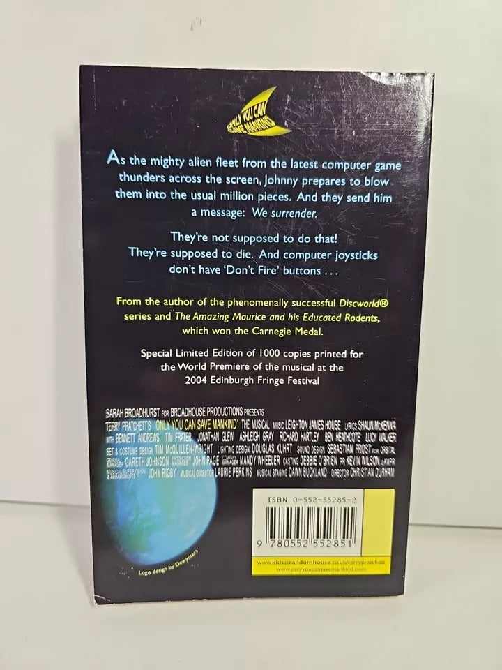 Only You Can Save Mankind, Terry Pratchett - Rare 229/1000 Edinburgh Fringe (2004)