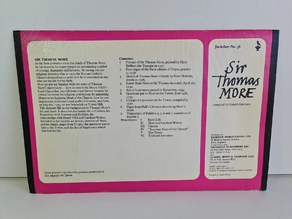 Sir Thomas More: Jackdaw No. 56 by Gerald Guinness (1968)