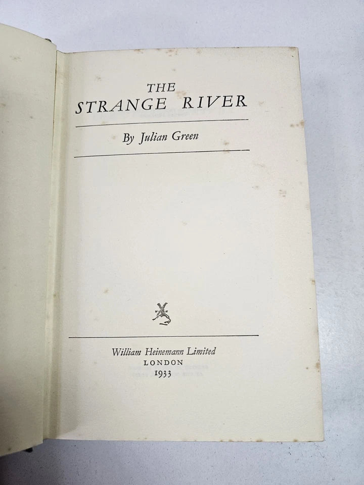 The Strange River by Julian Green (1933 1st Edition)