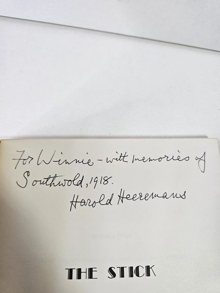 SIGNED - The Stick. Music the Hard Way by Harold Heeremans (1978)