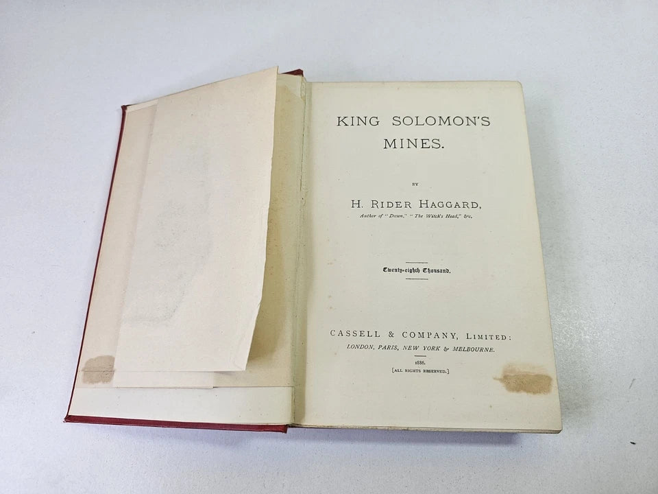 King Solomon's Mines by H. Rider Haggard  (1886)