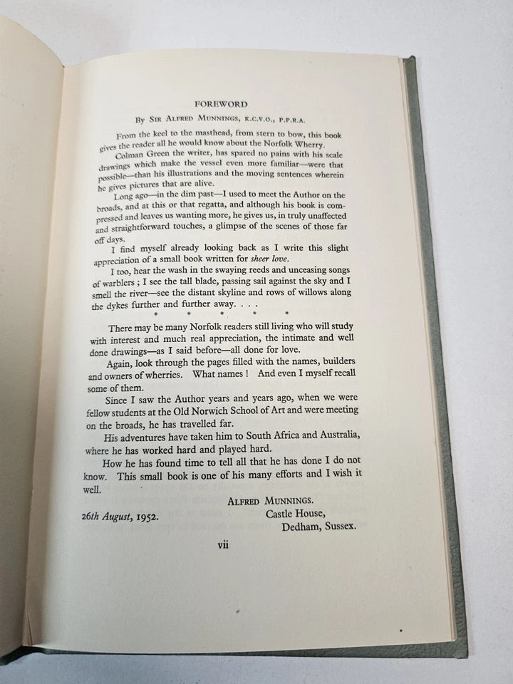 The Norfolk Wherry Its Construction Evolution and...by G Coleman Green (1953)
