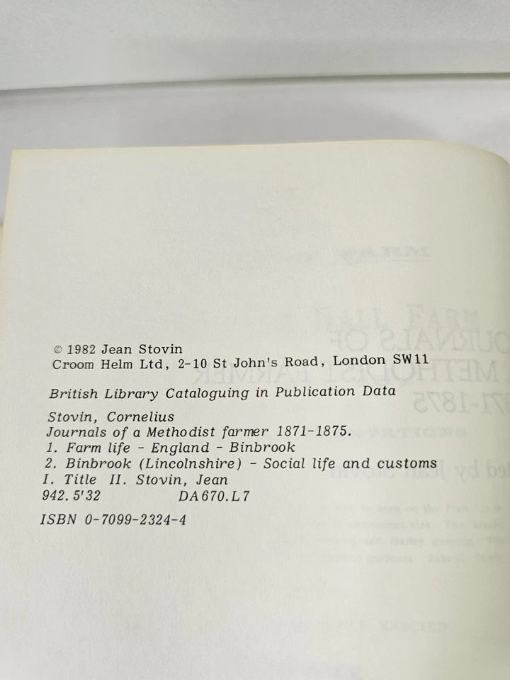 Journals of a Methodist Farmer, 1871 to 1875 by Jean Stovin (1982)