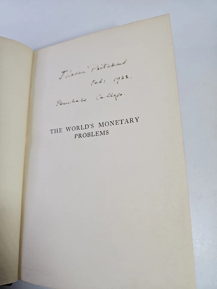 The World's Monetary Problems by Gustav Cassel (1921 - 1st Ed.)