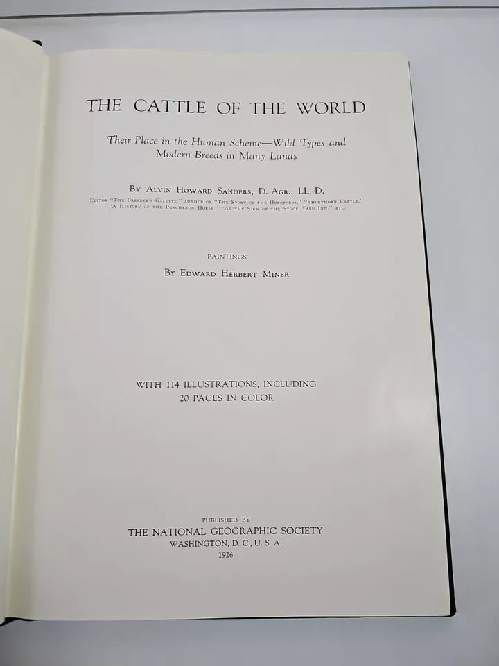 The Cattle of the World by Alvin Sanders (1926)