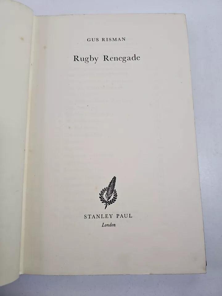 Rugby Renegade by Gus Risman (1958)