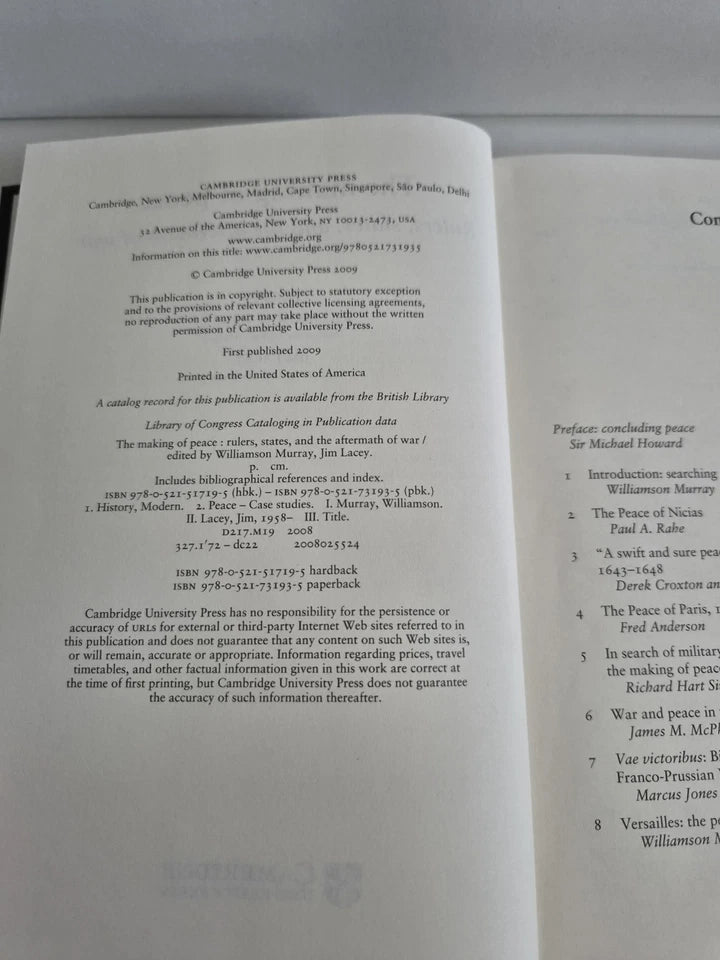 The Making of Peace: Rulers, States, and the Aftermath of War (2009)