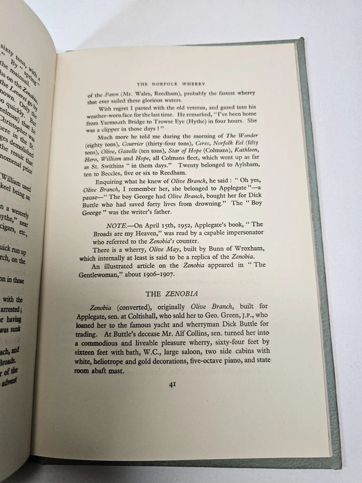 The Norfolk Wherry Its Construction Evolution and...by G Coleman Green (1953)
