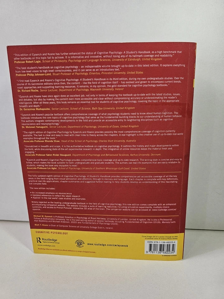 Cognitive Psychology : A Student's Handbook by Mark T. Keane (2020)