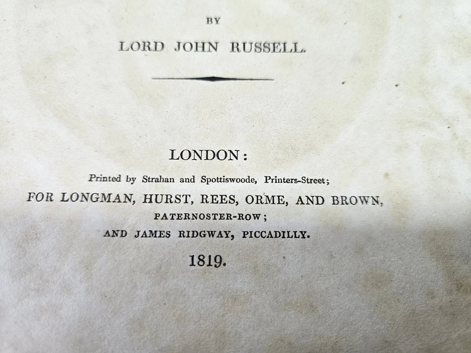 The Life of William Lord Russell (1819)