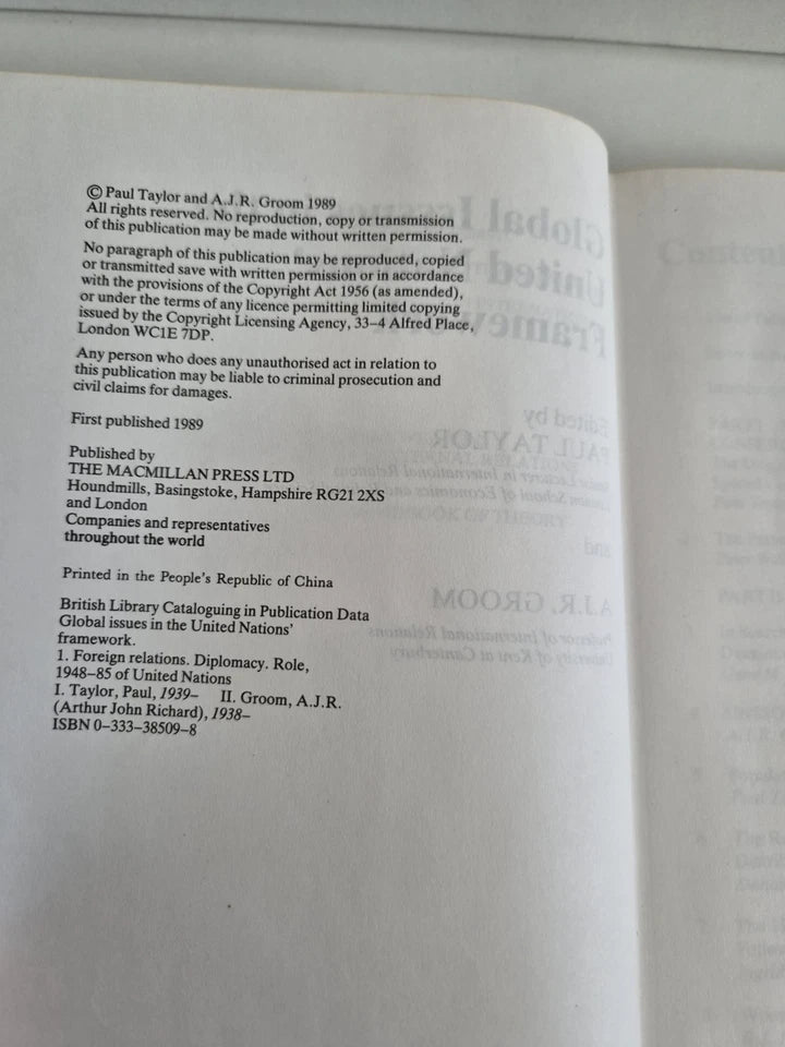 Global Issues in the United Nations Framework (1989)