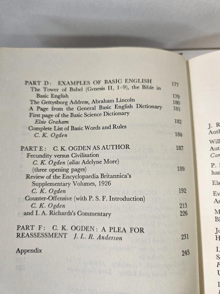 C.K.Ogden: A Collective Memoir by Empson (1977)
