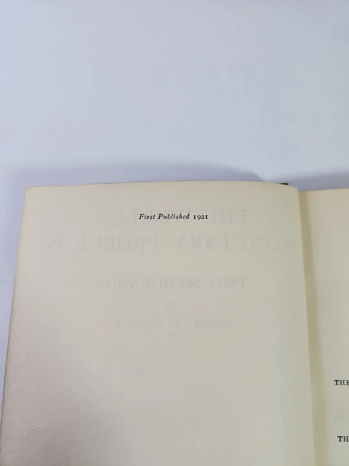 The World's Monetary Problems by Gustav Cassel (1921 - 1st Ed.)