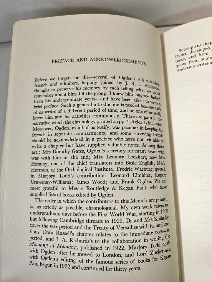 C.K.Ogden: A Collective Memoir by Empson (1977)