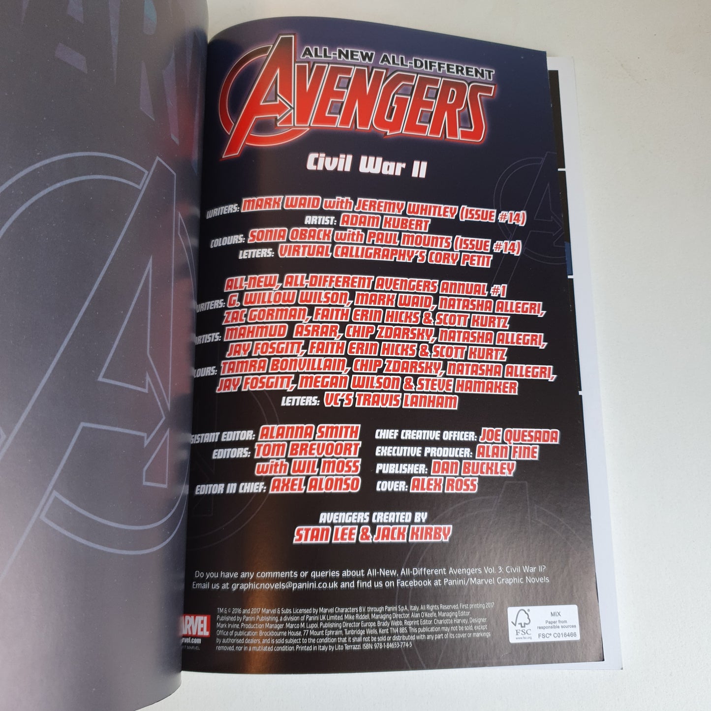 All-New All-Different Avengers Civil War II by Waid, Whitley & Kubert (2017)