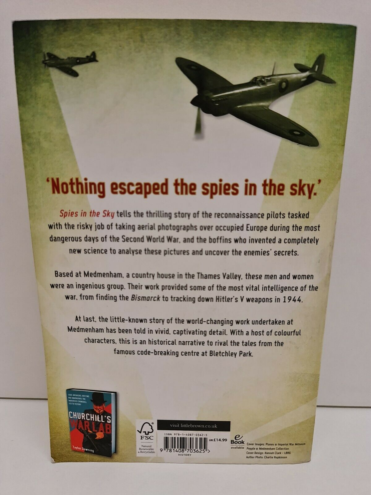 Spies In The Sky: The Secret Battle for Aerial Intelligence During World War II by Taylor Downing