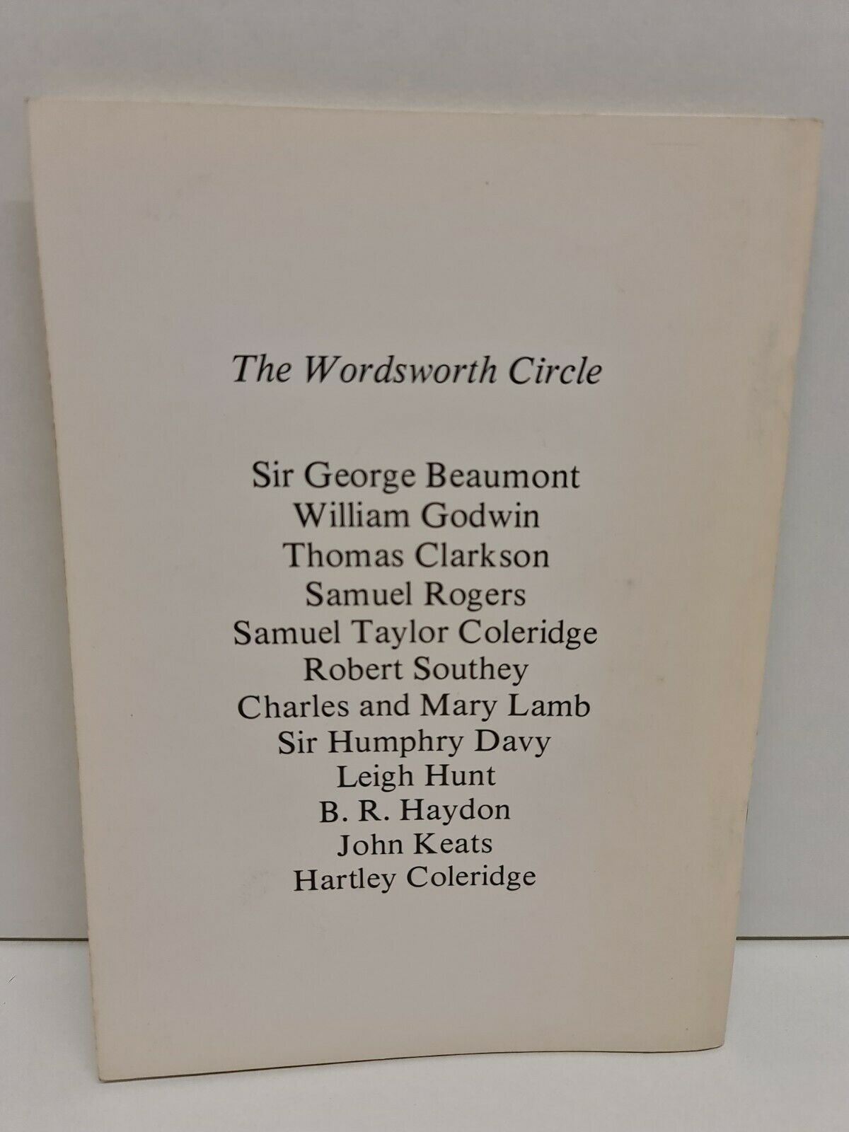 The Wordsworth Circle by Robert Woof