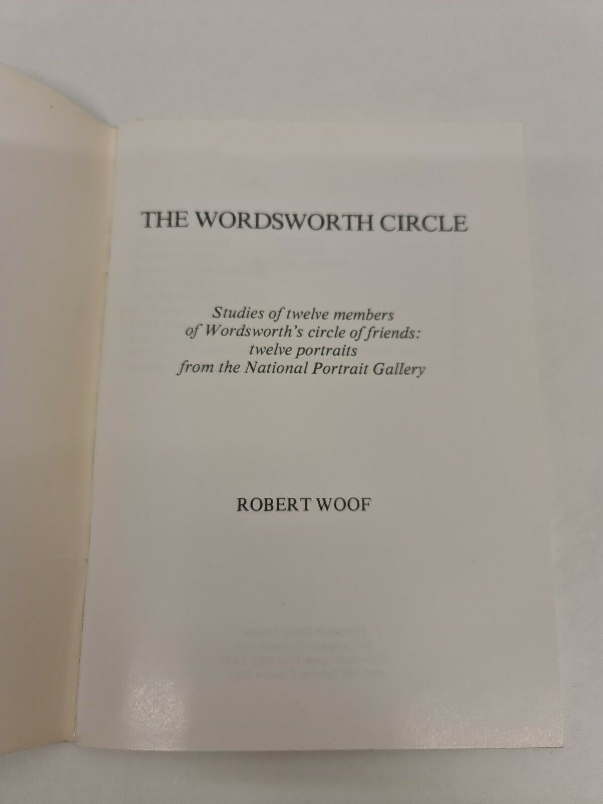 The Wordsworth Circle by Robert Woof