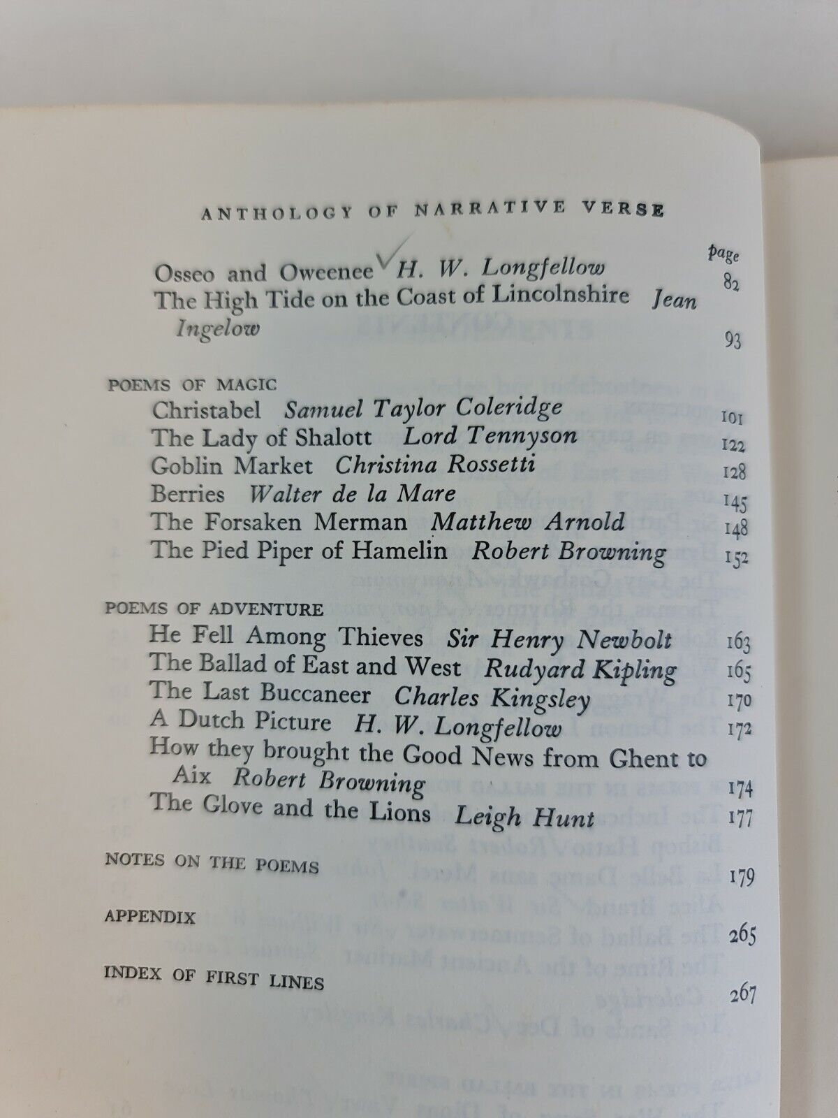 An Anthology of Narrative Verse, Book 1 by C. Rulka (1962)