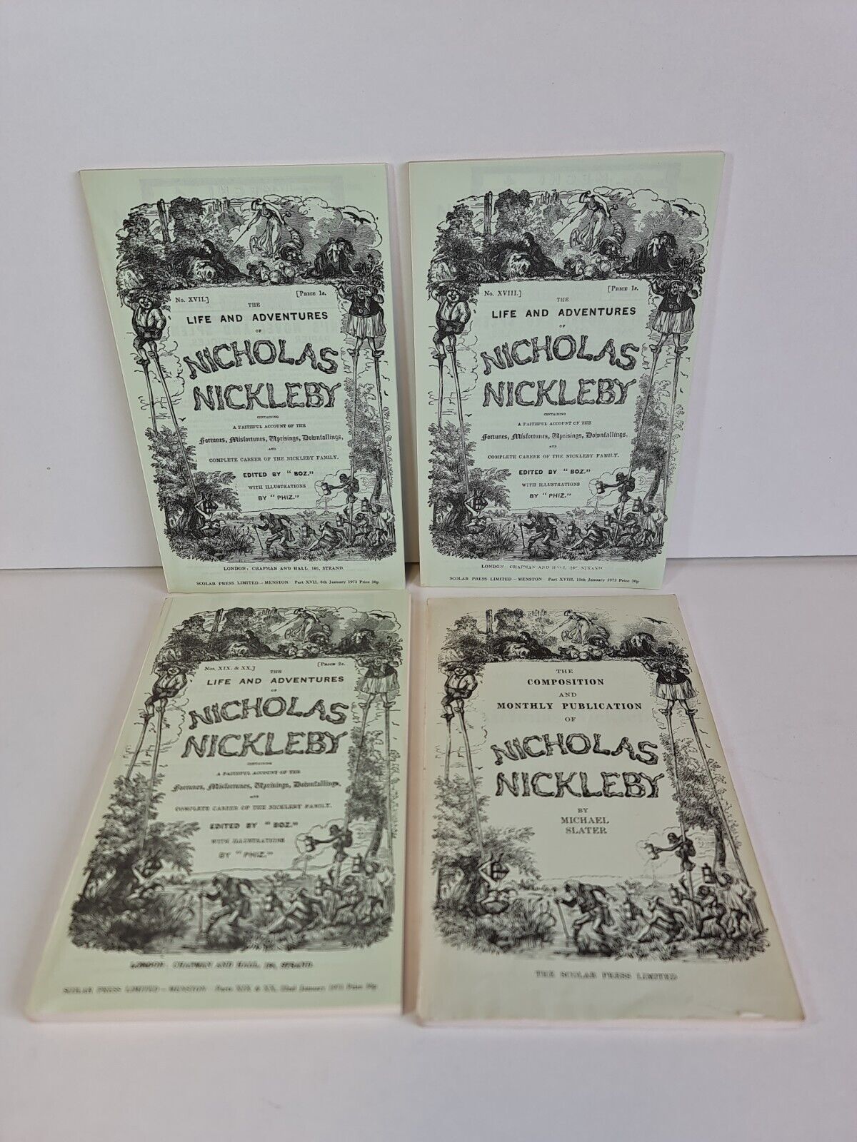 The Life and Adventures of Nicholas Nickleby by Charles Dickens - 20 vol set