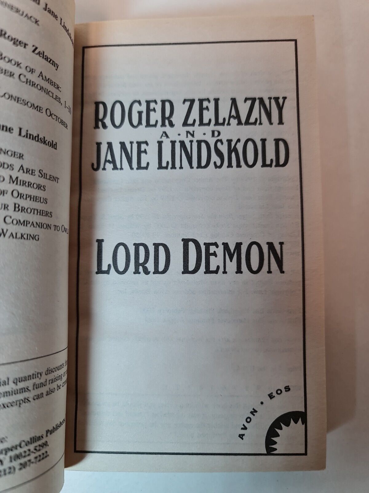 Lord Demon by Roger Zelazny (2000)